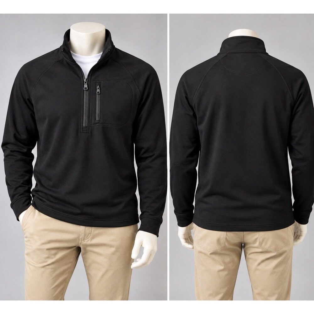 Saks Fifth Avenue Men’s XL Black Full Zip Stretch Performance Jacket 93% Poly